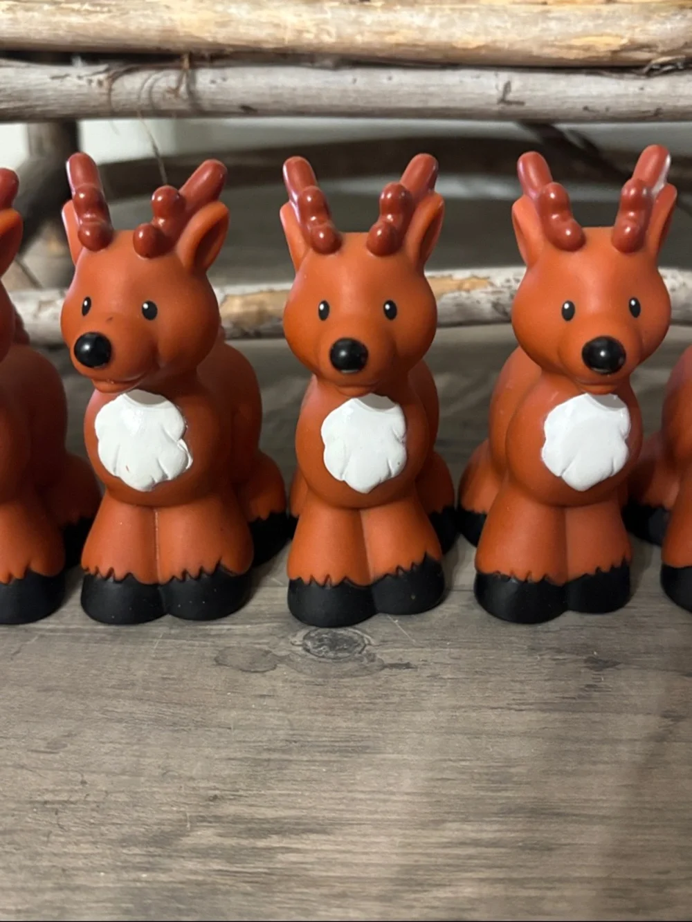 VINTAGE FISHER PRICE TWAS THE NIGHT BEFORE CHRISTMAS SET OF 8 REINDEER ONLY 2004